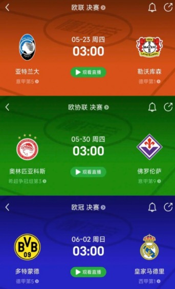 欧冠决赛直播